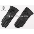 Guantes de cuero negros baratos de la señora de la zalea de la manera caliente de la venta